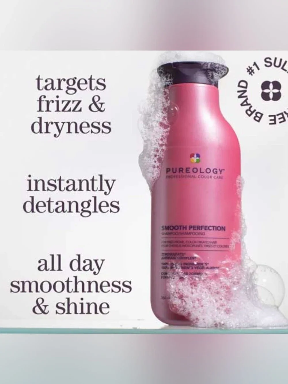 NWT FULL SET PUREOLOGY  Smooth Perfection Shampoo 226ml & Conditioner 226ml DUO